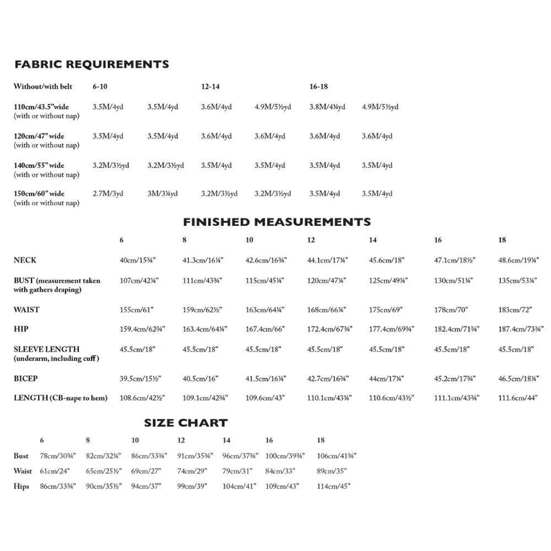 PATRON DE COUTURE PDF | Robe Cawley | Merchant & Mills | UK 6–18