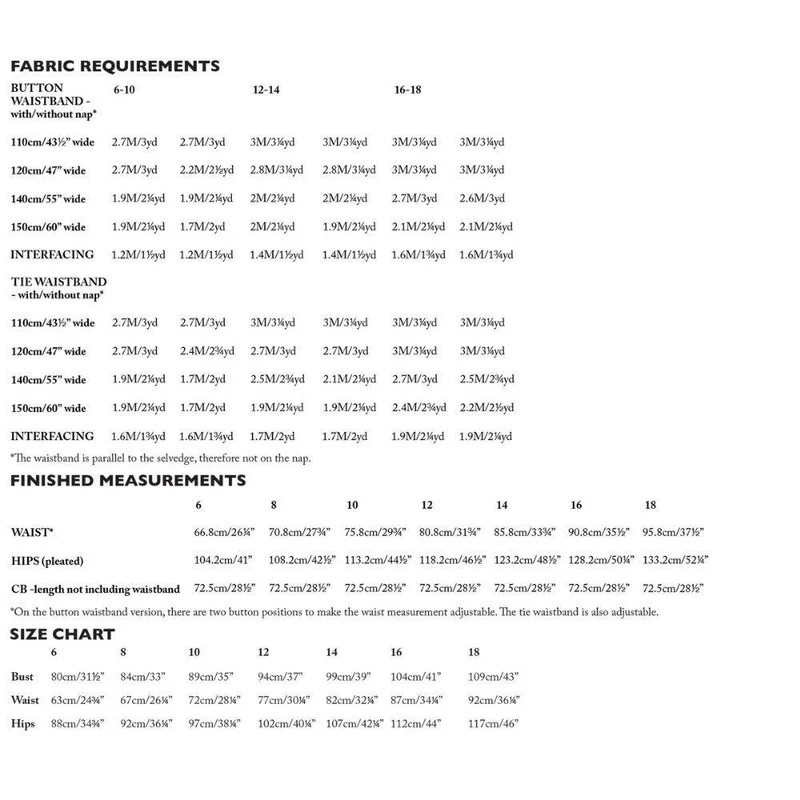 PATRON DE COUTURE PDF | Jupe Nevis | Merchant & Mills | UK 6–18