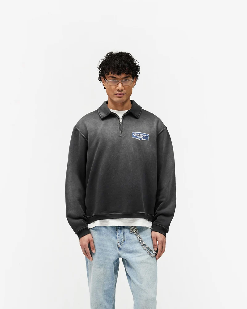 Nothing Faster Quarter Zip Sweatshirt - Stained Black
