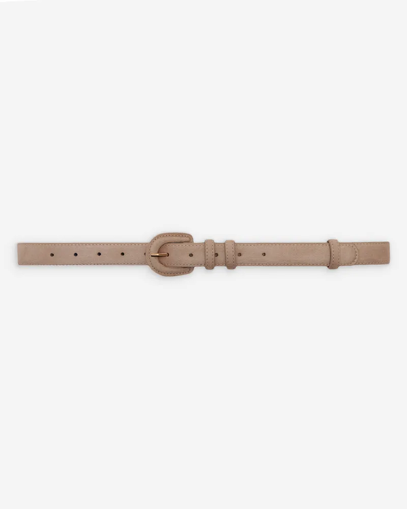 Ceinture en suède boucle assortie sable Scotland