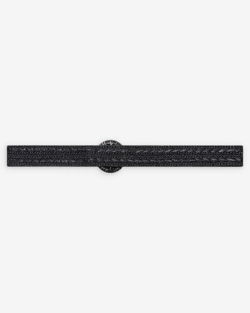 Ceinture tissée effet raphia boucle assortie marine Varelle