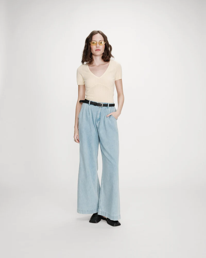 Ceinture en cuir tressée boucle argentée noir Villette