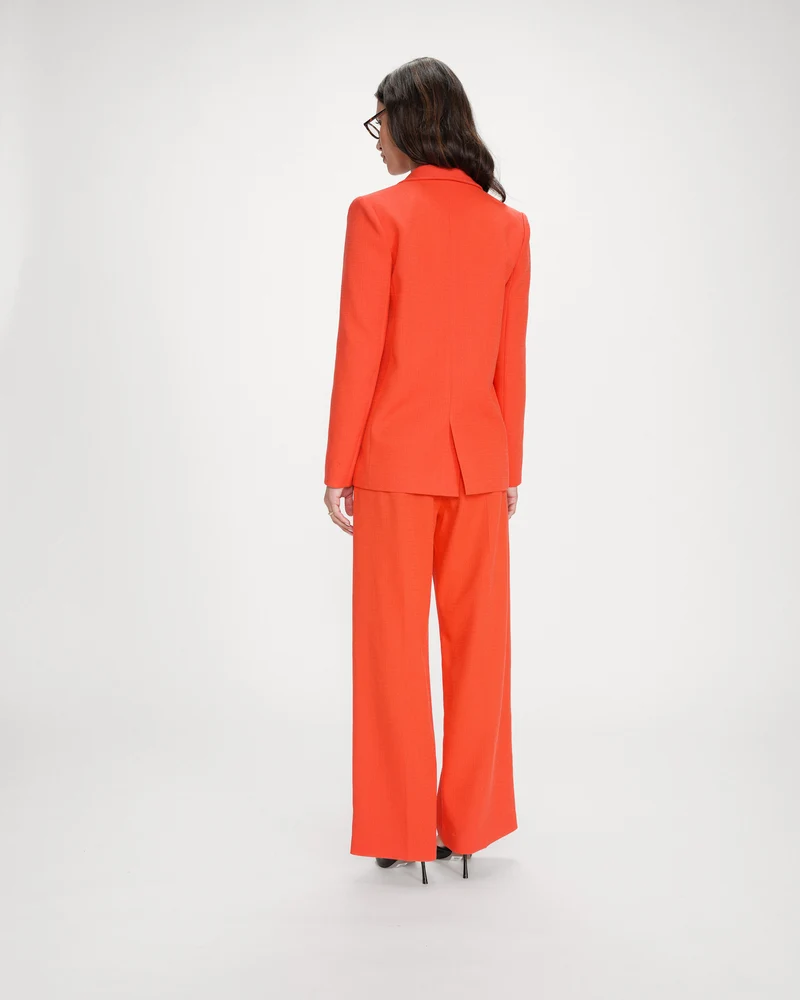Veste tailleur à double boutonnage sanguine Parfaite