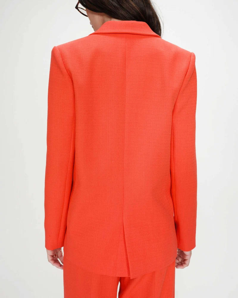 Veste tailleur à double boutonnage sanguine Parfaite