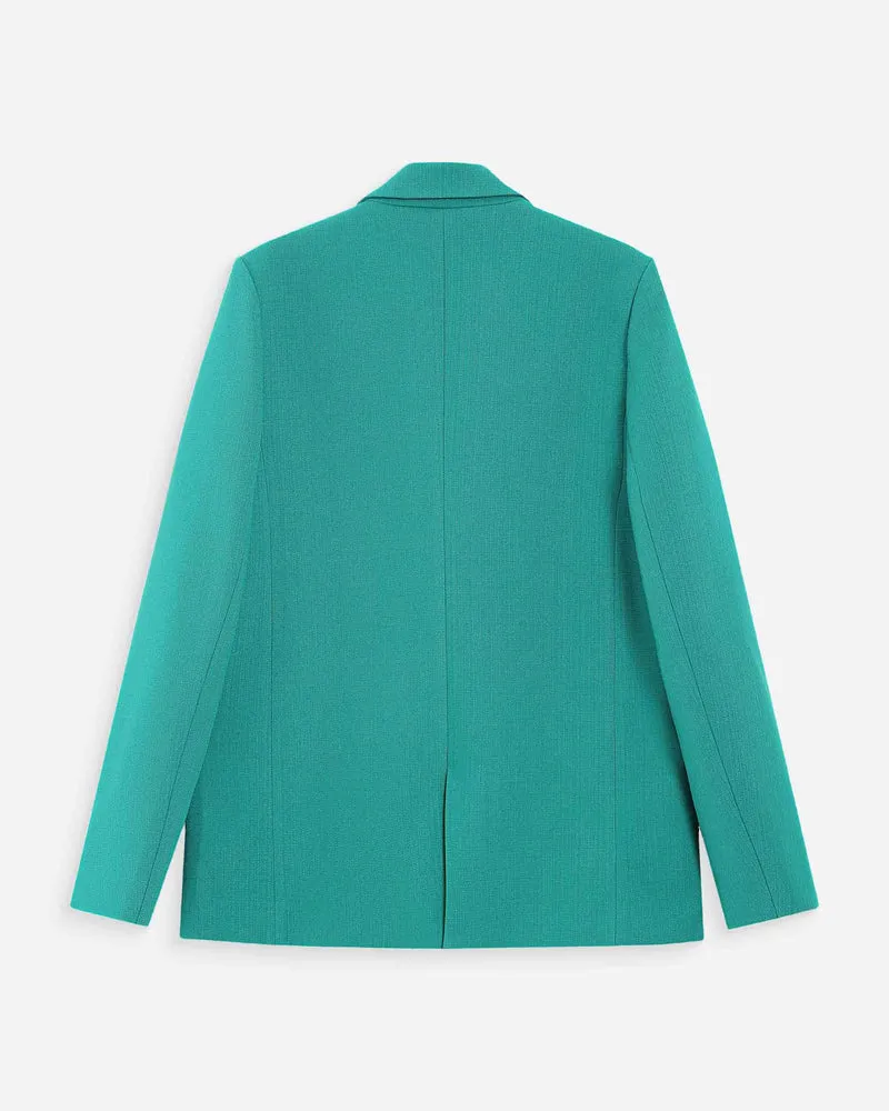 Veste tailleur à double boutonnage vert Parfaite