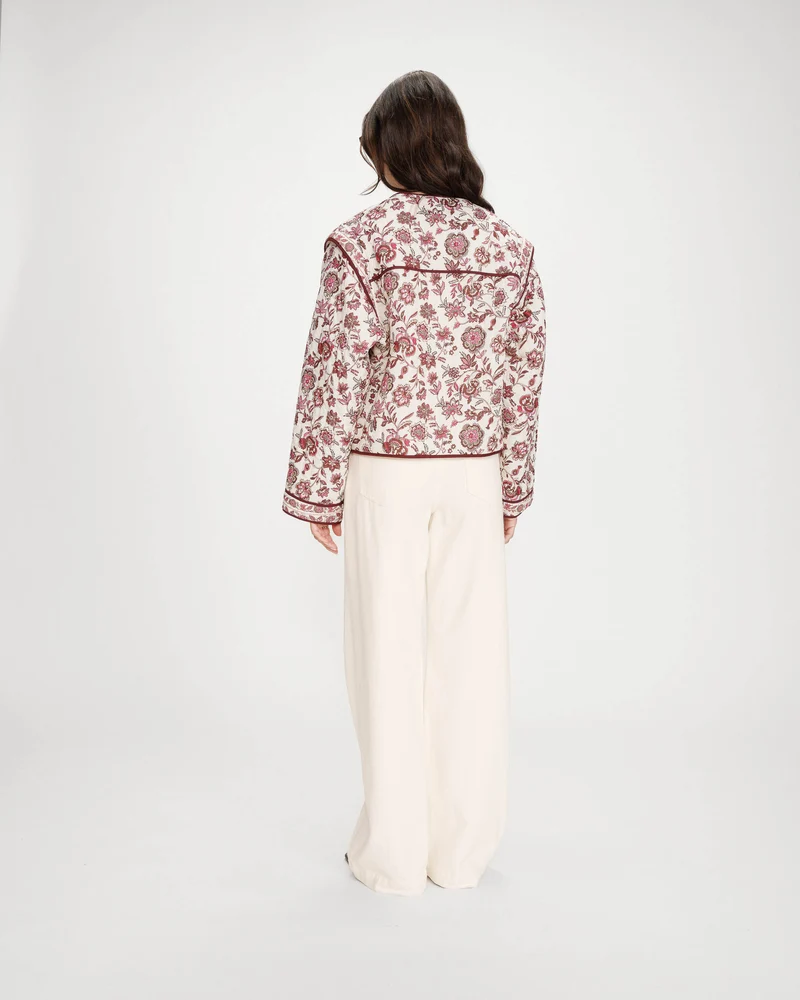 Veste matelassée imprimée fleur Vahina