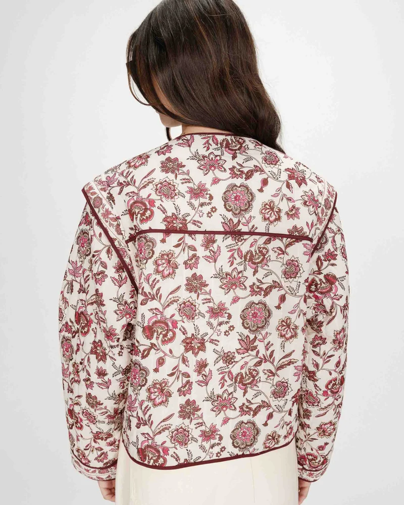 Veste matelassée imprimée fleur Vahina
