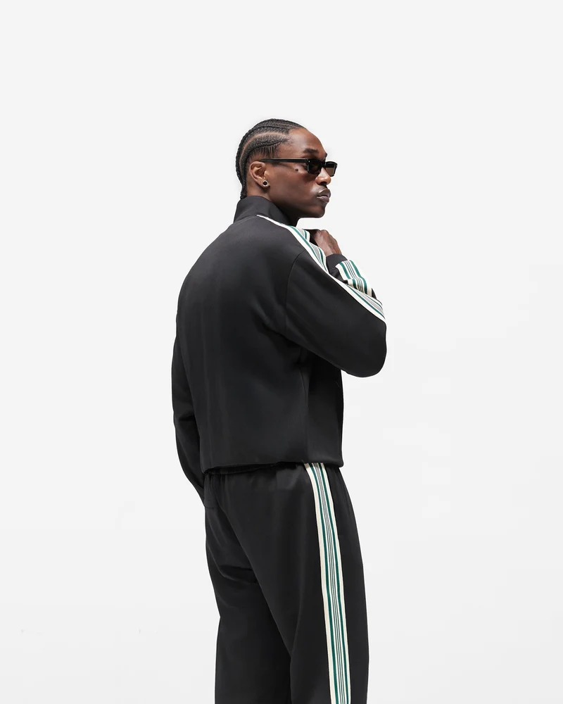 Taped Track Jacket - Jet Black