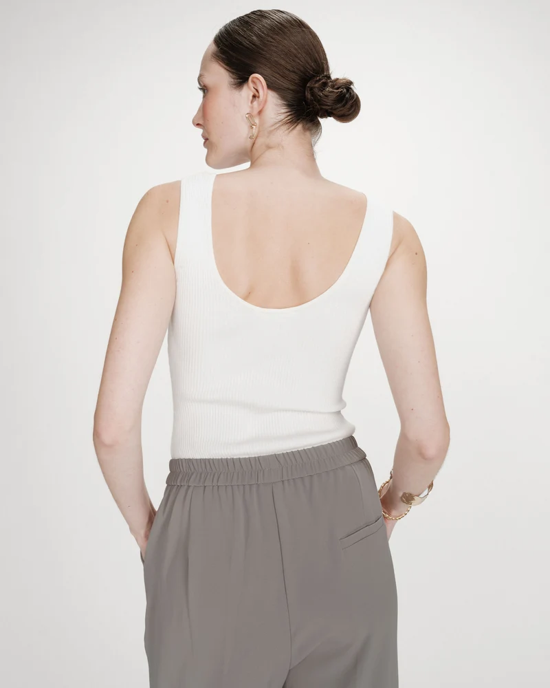 Pantalon fluide jambe large taille mi-haute kaki Noblesse