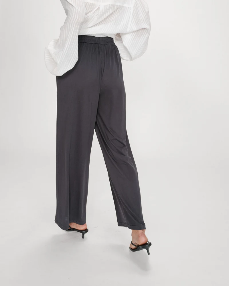 Pantalon en modal jambe large marine Pax