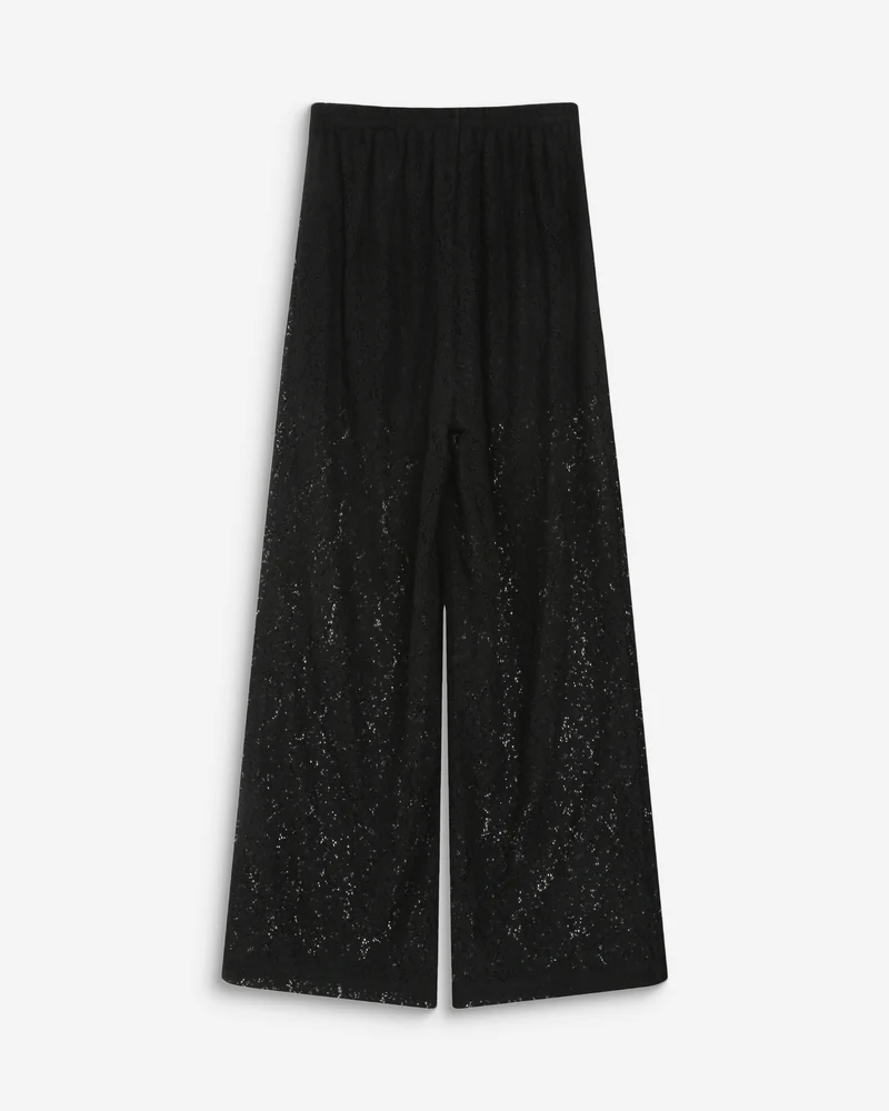 Pantalon en dentelle ample noir Vincent