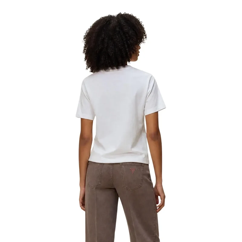 Only femmes, t-shirt en coton blanc à manches courtes, col rond, taille S