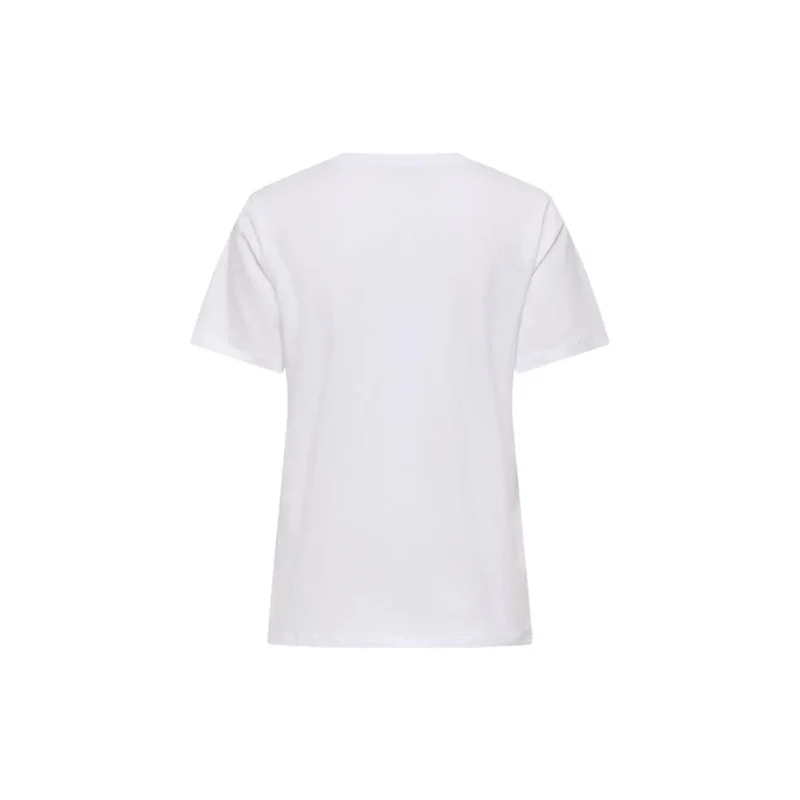 Only femmes, t-shirt en coton blanc à manches courtes, col rond, taille S