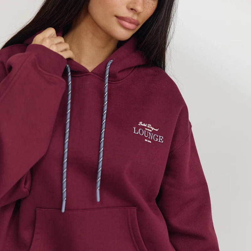 Sweat à Capuche Oversize - Laque Cerise