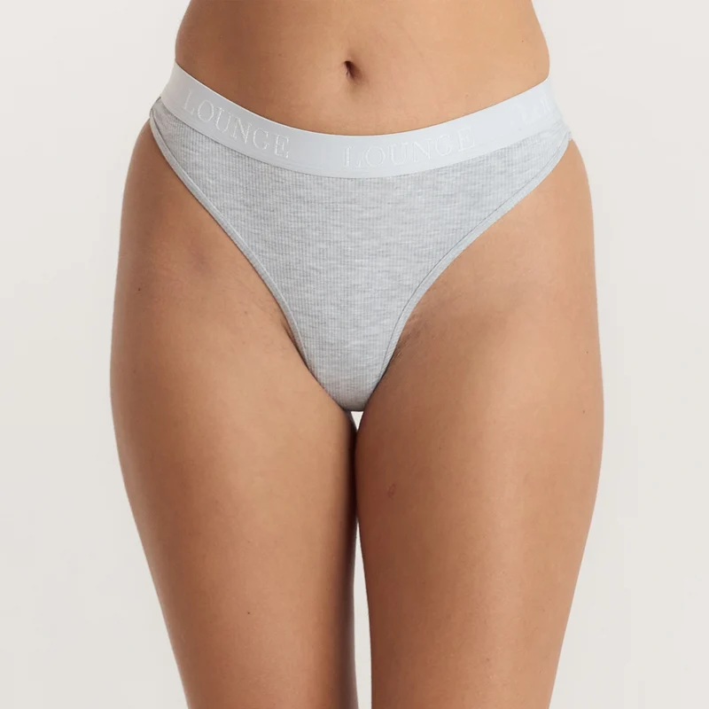 String Soft Ribbed - Gris chiné