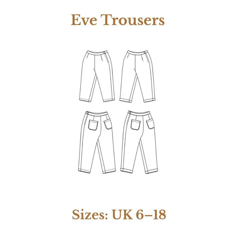 PATRON DE COUTURE PDF | Pantalon Eve | Merchant & Mills | UK 6–18