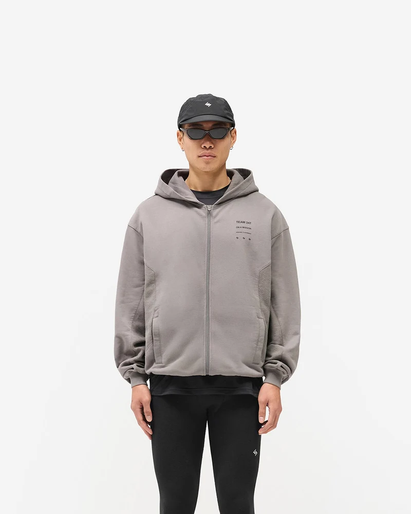 247 Uprising Zip Hoodie - Steel
