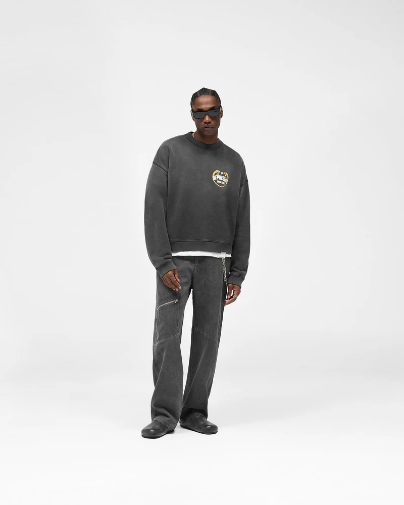 Angel Border Sweater - Stained Black