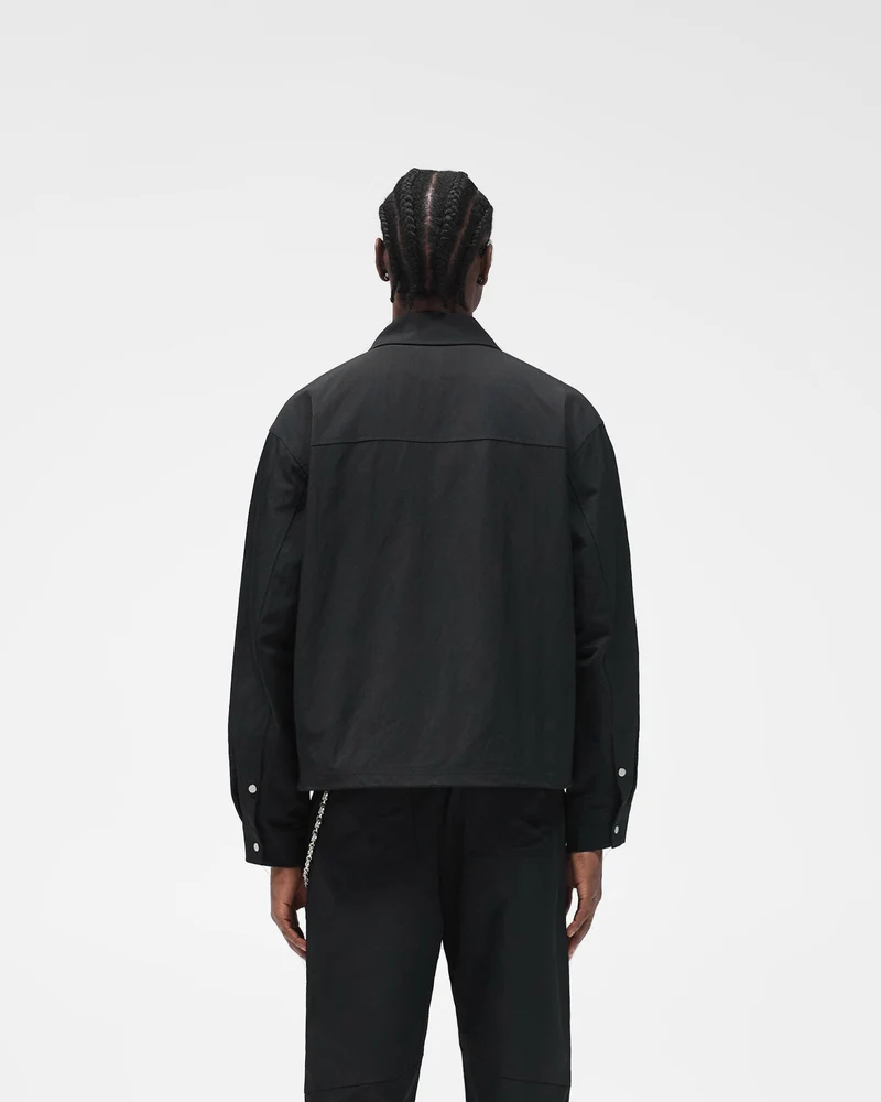 Nylon Overshirt - Jet Black