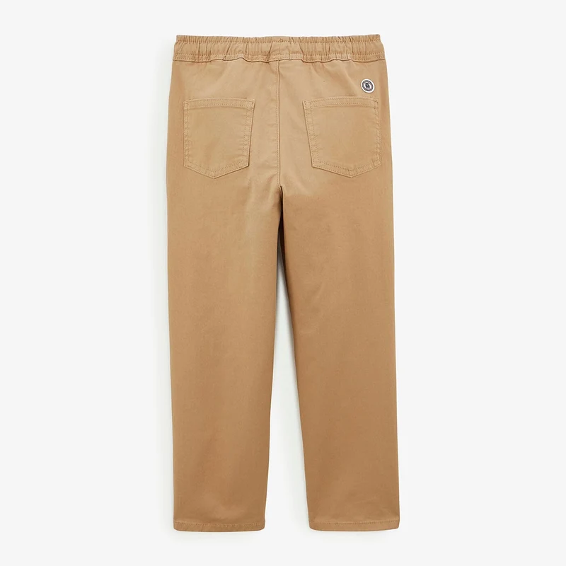 Chino 734 garçon avec taille élastiquée beige coupe droite confort