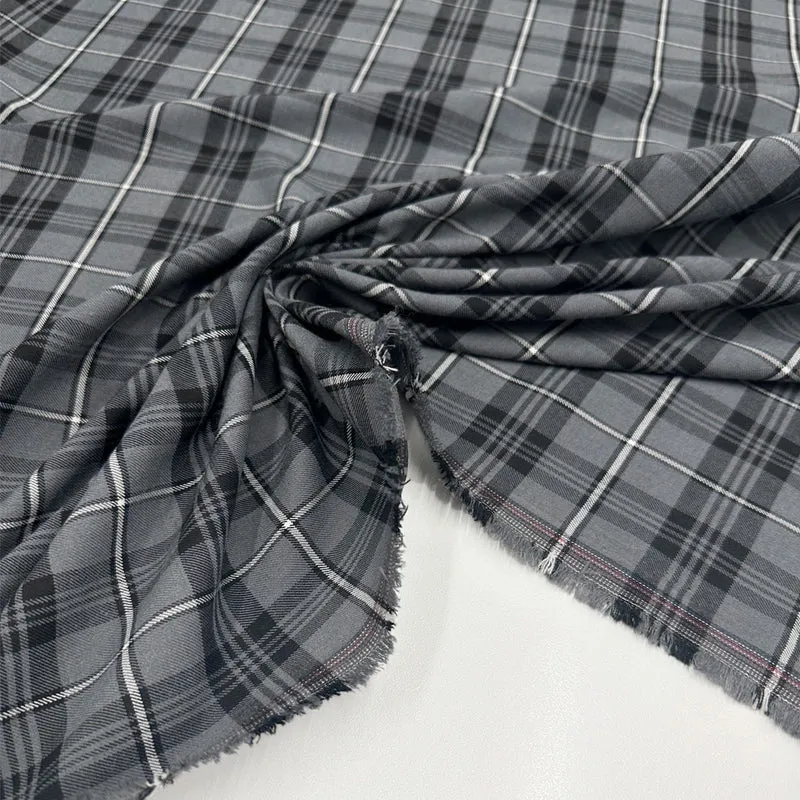 Tissu Tailleur Stretch, Viscose - Tartan, Bruno