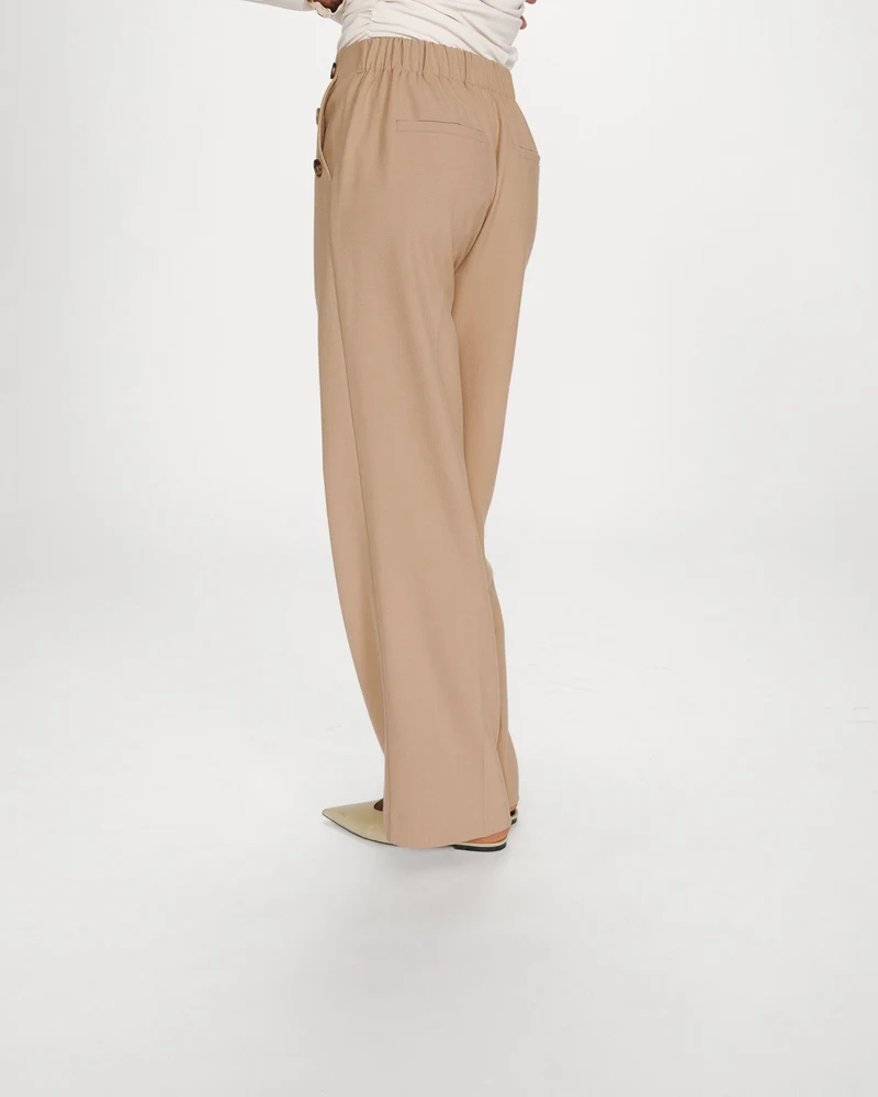 Pantalon tailleur droit poches italiennes camel Valigny