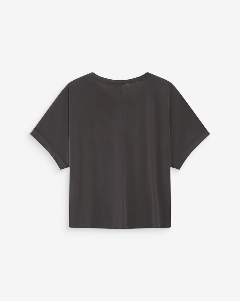 T-shirt oversize en modal col rond marine Parma