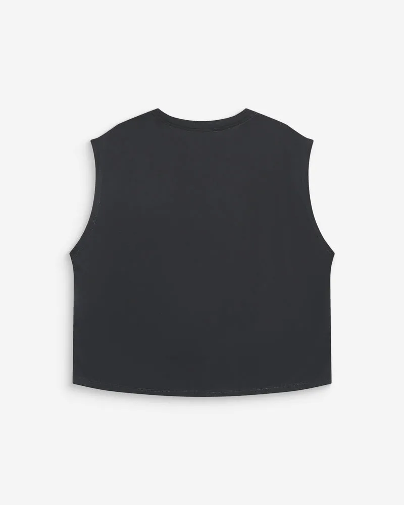T-shirt large sans manches en modal carbone Rimbaud