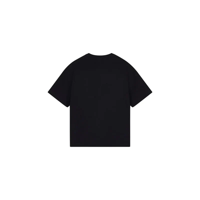 Armani Exchange T-shirt en coton noir pour femmes à col rond