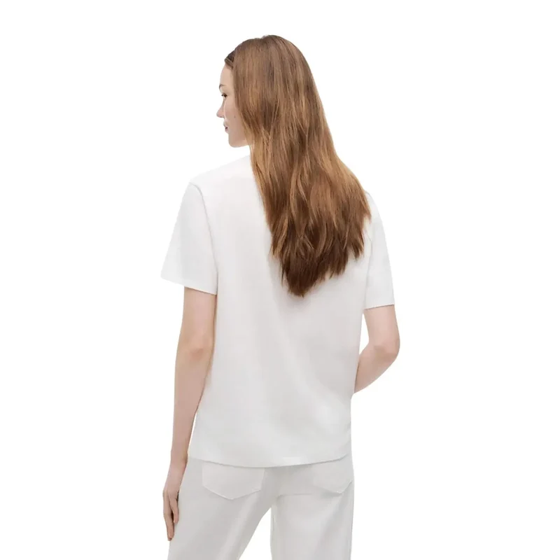 Chemise courte à manches courtes pour femmes Tommy Hilfiger, en coton biologique blanc