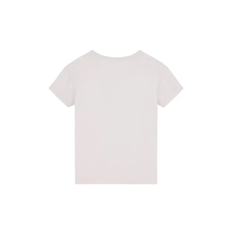T-shirt pour femmes Armani Exchange en coton beige à col rond