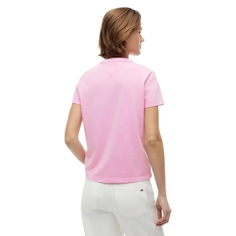 T-shirt Tommy Hilfiger en coton biologique rose pour femmes
