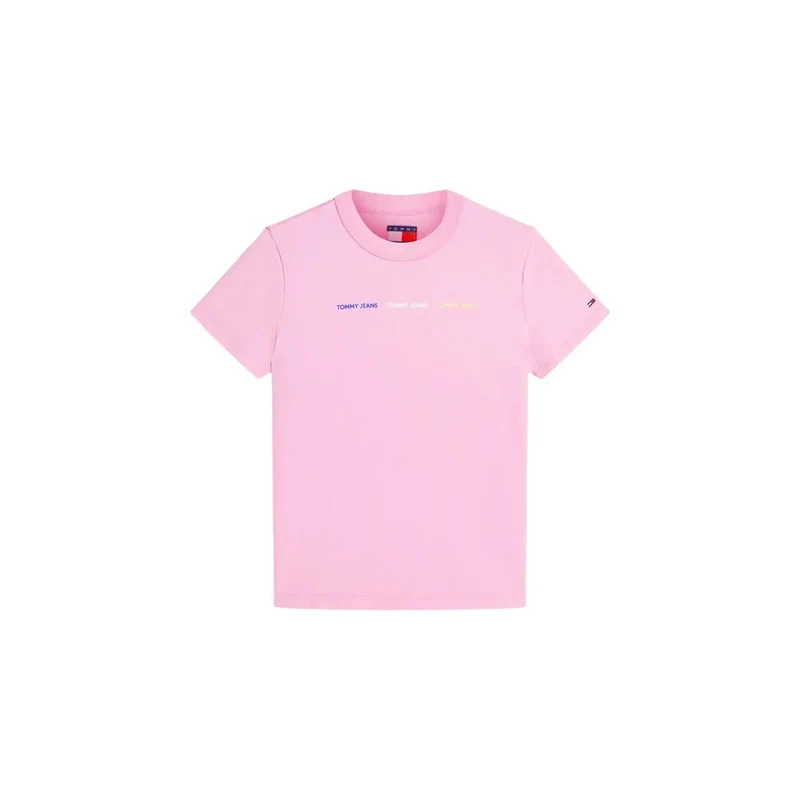 T-shirt Tommy Hilfiger en coton biologique rose pour femmes