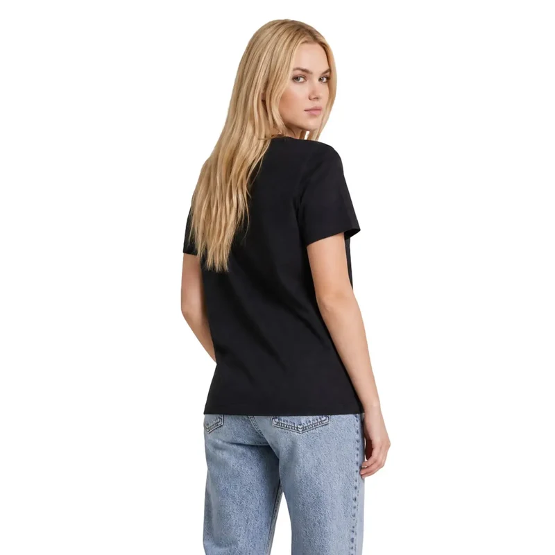 T-shirt classique en coton noir pour femme Calvin Klein Jeans