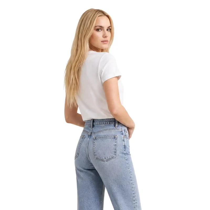 Chemisier T-shirt classique court en coton blanc pour femmes Calvin Klein Jeans