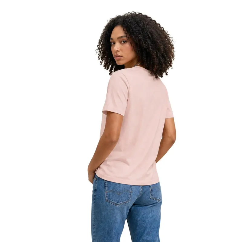 T-shirt en coton rose à manches courtes Calvin Klein Jeans pour femme