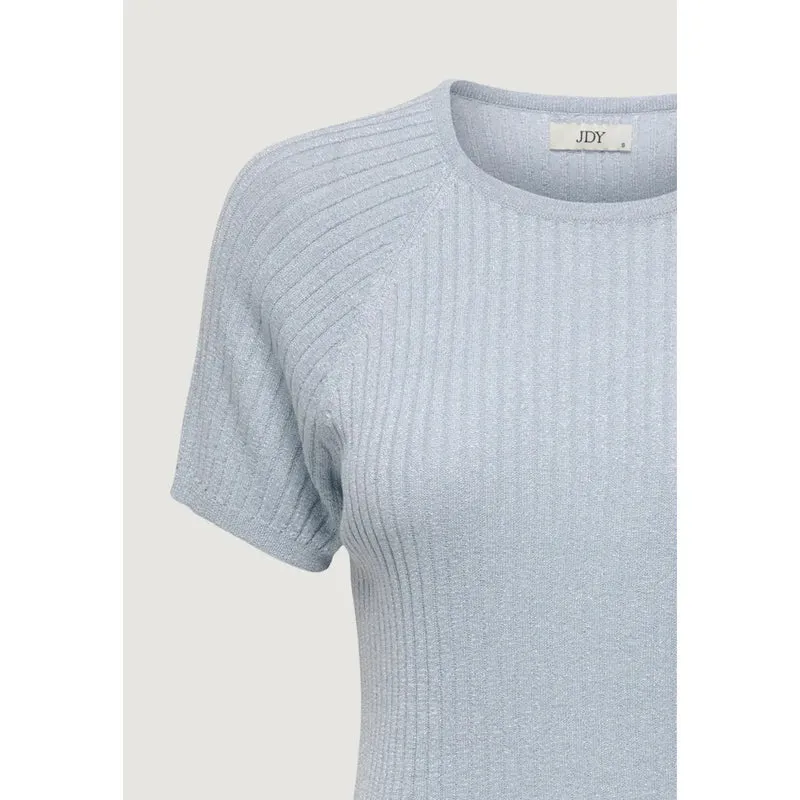 T-shirt Jacqueline De Yong pour femmes, bleu clair, en viscose, col rond