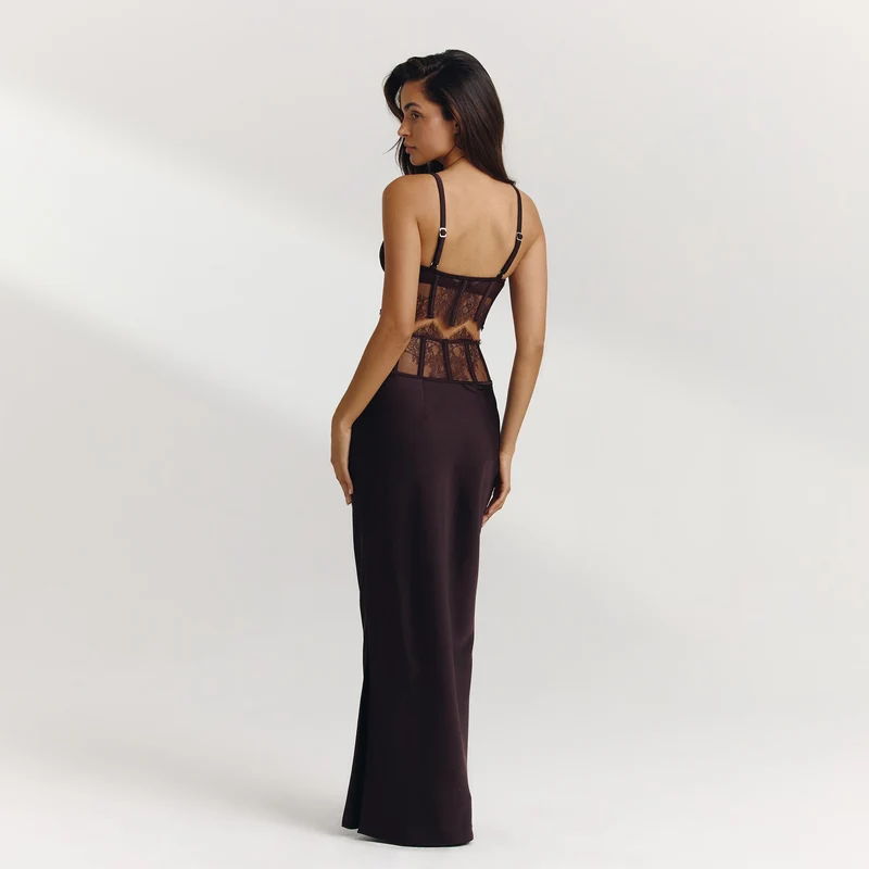 Crop Top (Ensemble) - Chocolat Noir
