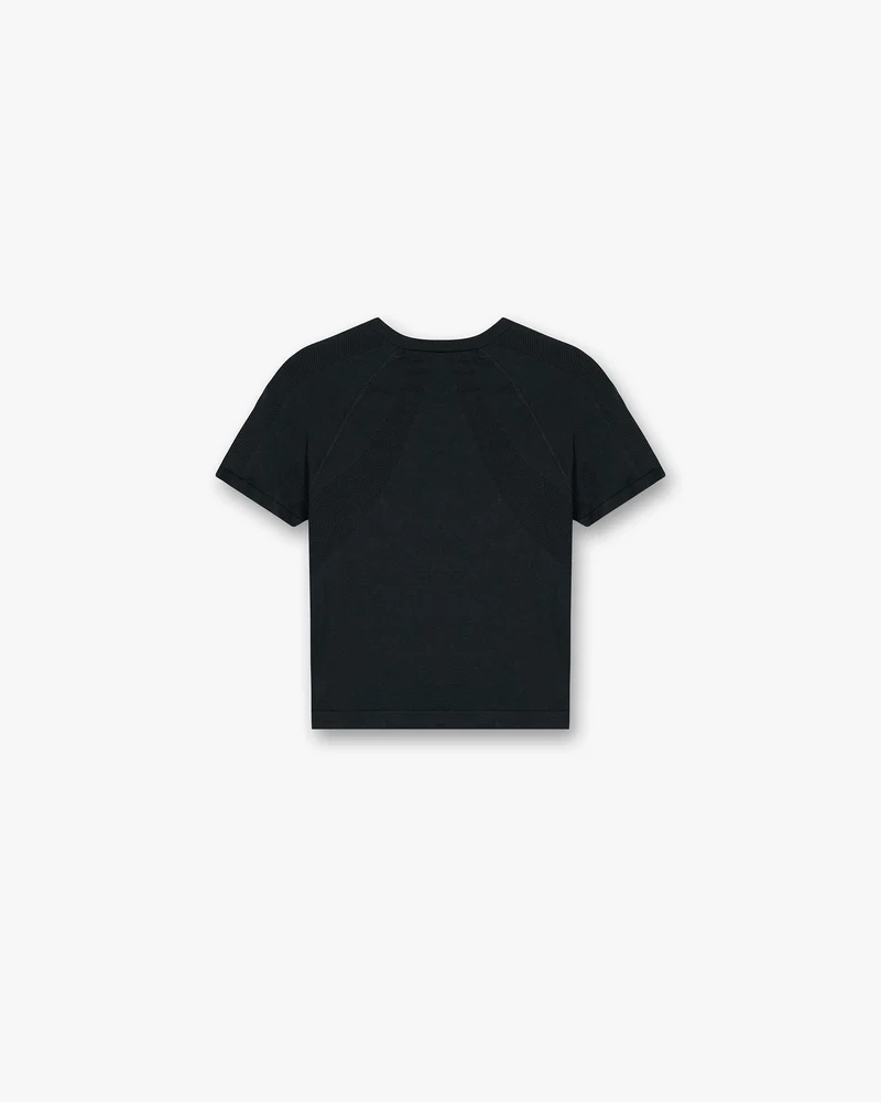 247 Ease Seamless Perforated T-Shirt - Black