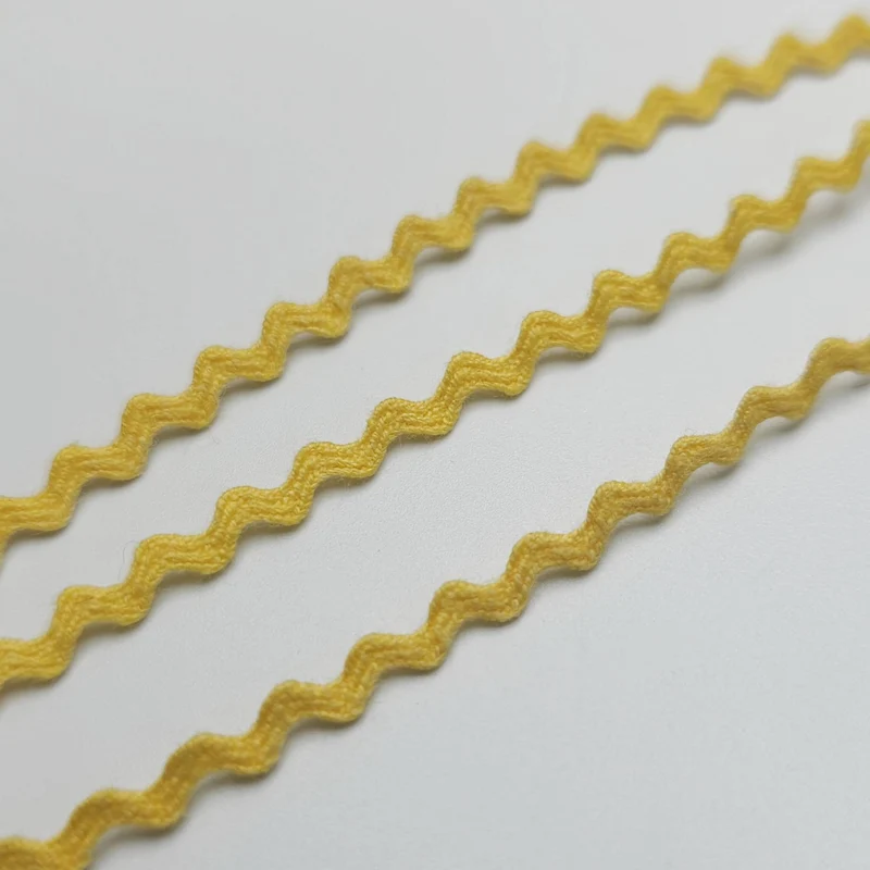 Galon croquet (rick rack) – 3 mm | Jaune