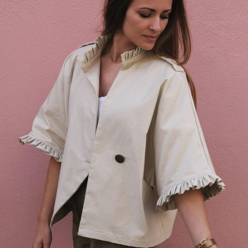 Patron de couture PDF | Alixia – Trench-coat | Cha’Coud | Bilingue FR/EN