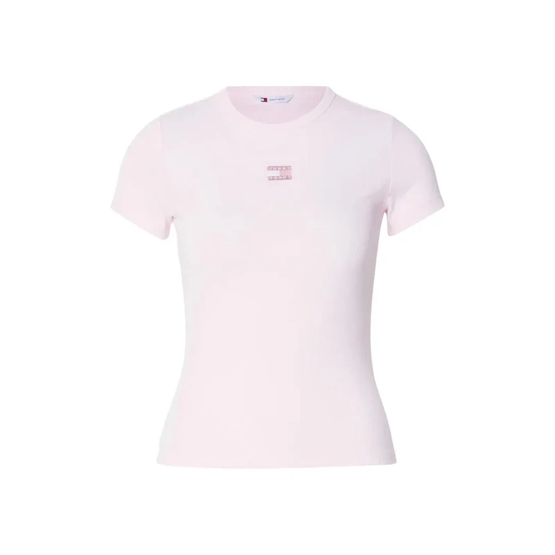 Tommy Hilfiger Jeans Women Beige Short Sleeve Round Neck T Shirt Fall Winter