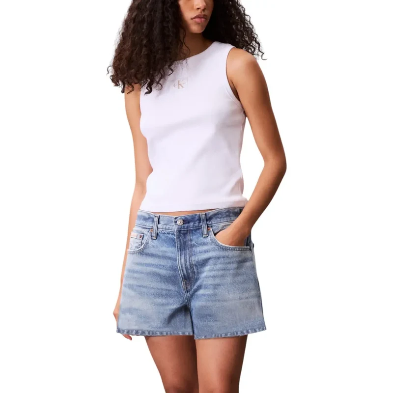 Débardeur sans manches à col rond Calvin Klein Jeans Women Light Blue