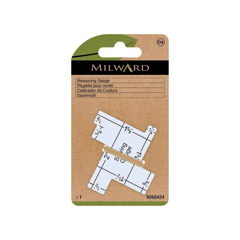 Milward Green | Réglette pour ourlet | Outil de mesure de couture et d'ourlet 14 fonctions