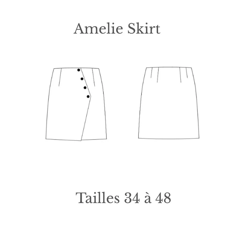PATRON DE COUTURE PDF | Jupe Amélie | Cha’Coud | Bilingue (FR / EN)