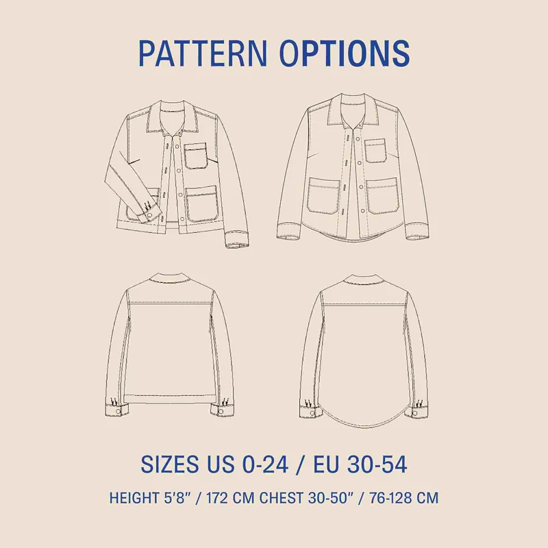 PATRON DE COUTURE PDF | Veste en canevas | Wardrobe by Me