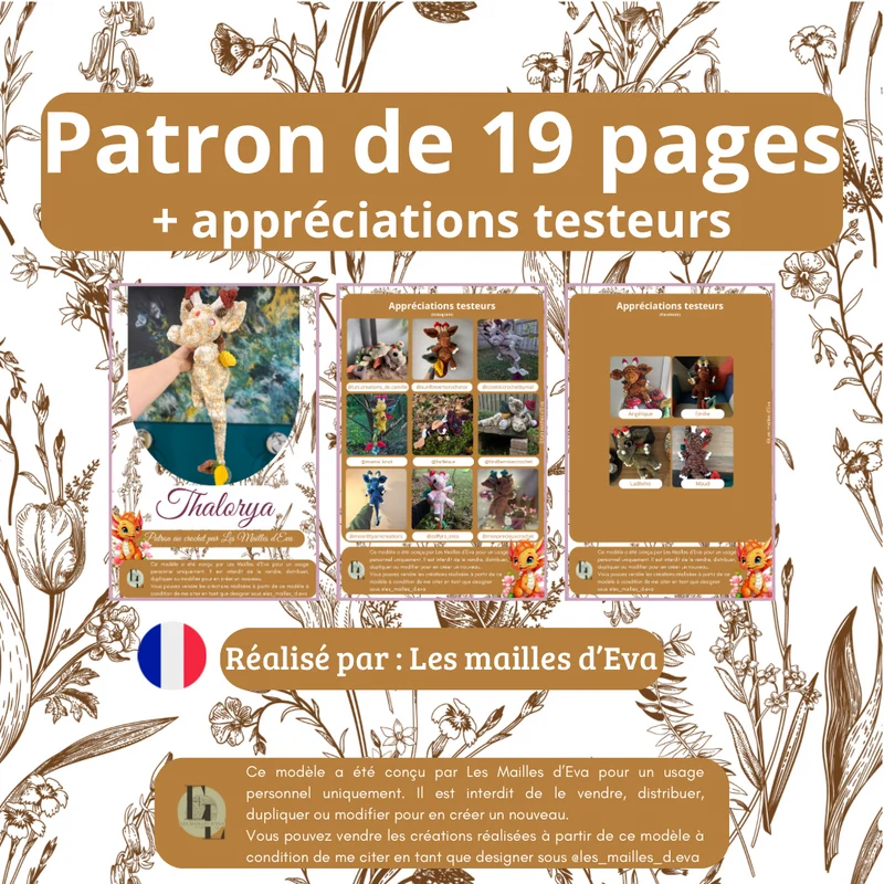 Thalorya - Le dragon elfique automnal | Patron au crochet - [FR-EN]
