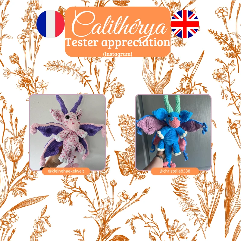 Calithérya - Le dragon elfique estival | Patron au crochet - [FR-EN]