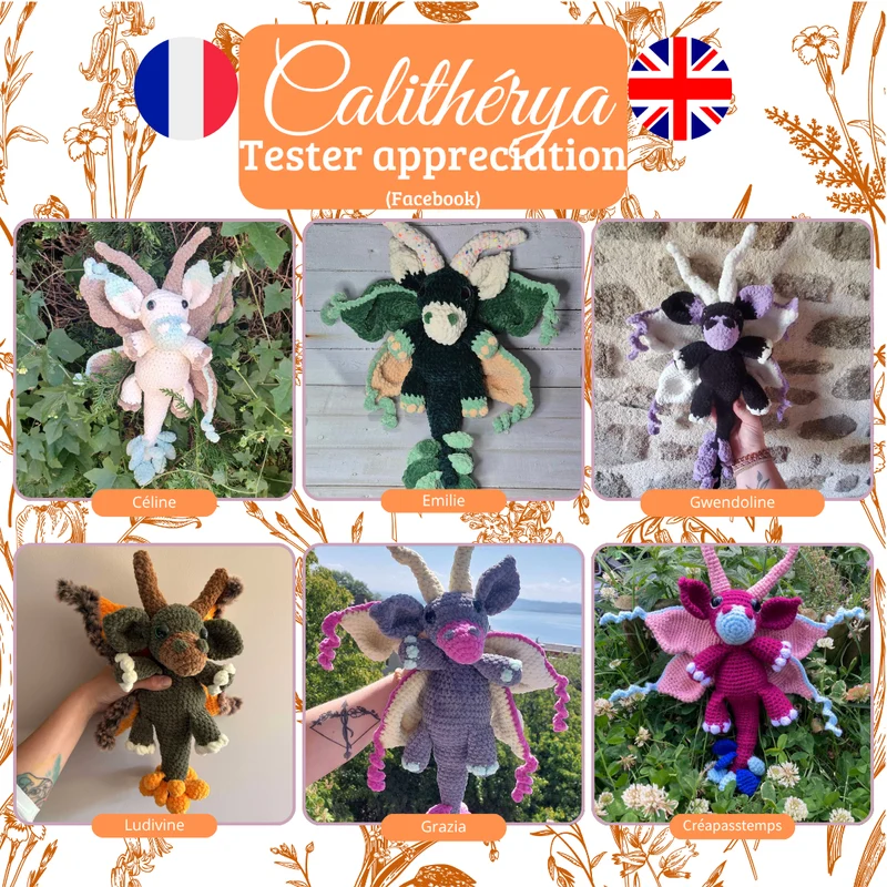 Calithérya - Le dragon elfique estival | Patron au crochet - [FR-EN]