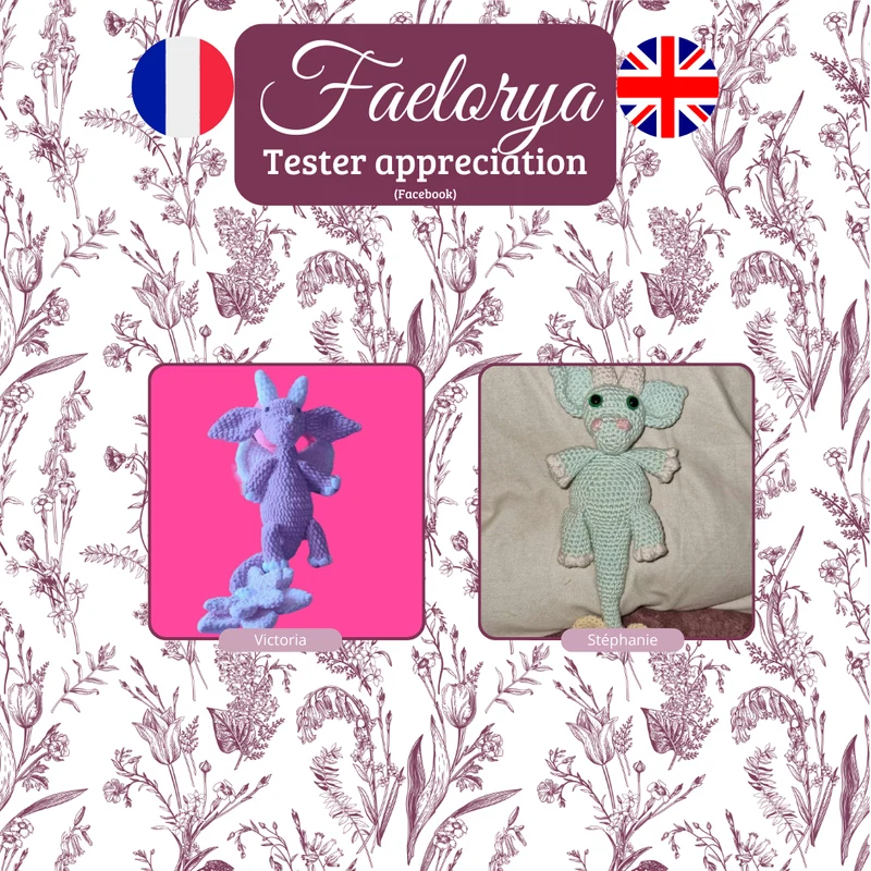 Faelorya - Le dragon elfique printanier | Patron au crochet - [FR-EN]